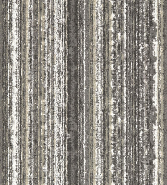 Striatus Wallpaper by Clarke & Clarke Charcoal/Gilver