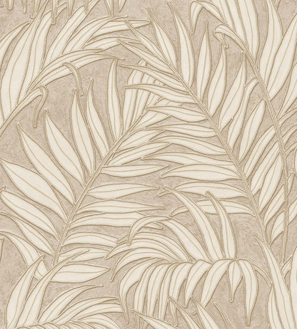 Stringed Leaves Wallpaper by Eijffinger Beige/Sand