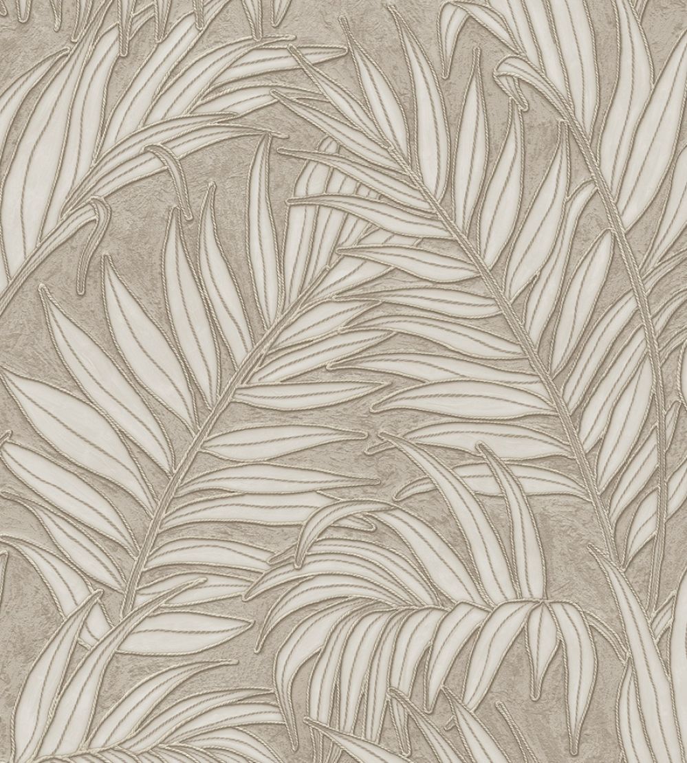 Stringed Leaves Wallpaper by Eijffinger Brown/Taupe