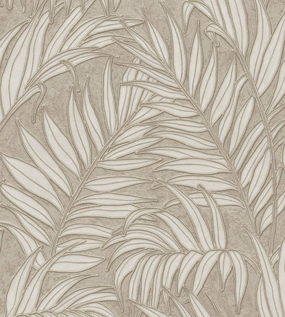 Stringed Leaves Wallpaper by Eijffinger Brown/Taupe