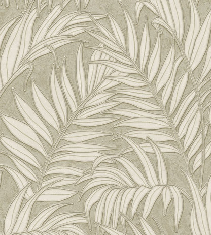 Stringed Leaves Wallpaper by Eijffinger Green