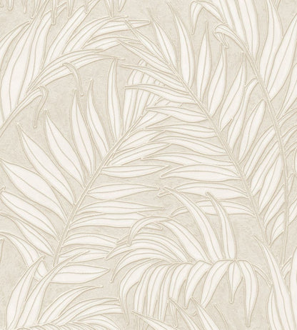 Stringed Leaves Wallpaper by Eijffinger White/Cream