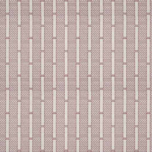 Stripe & Diamonds Cream/Pink fabric by Penny Morrison