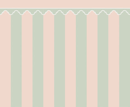 Stripe Chateau Pastel mural by Rebel Walls