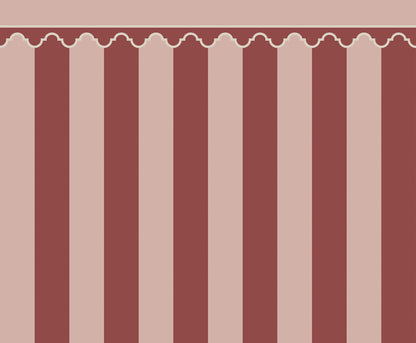 Stripe Chateau Pink mural by Rebel Walls