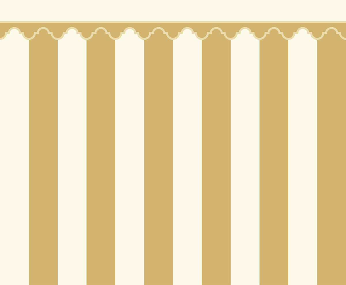 Stripe Chateau Yellow mural by Rebel Walls