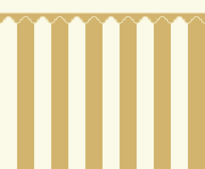 Stripe Chateau Yellow mural by Rebel Walls