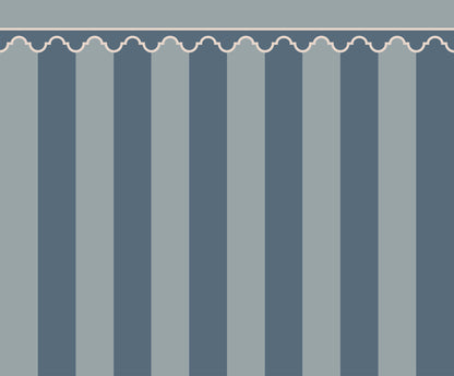 Stripe Chateau Blue mural by Rebel Walls