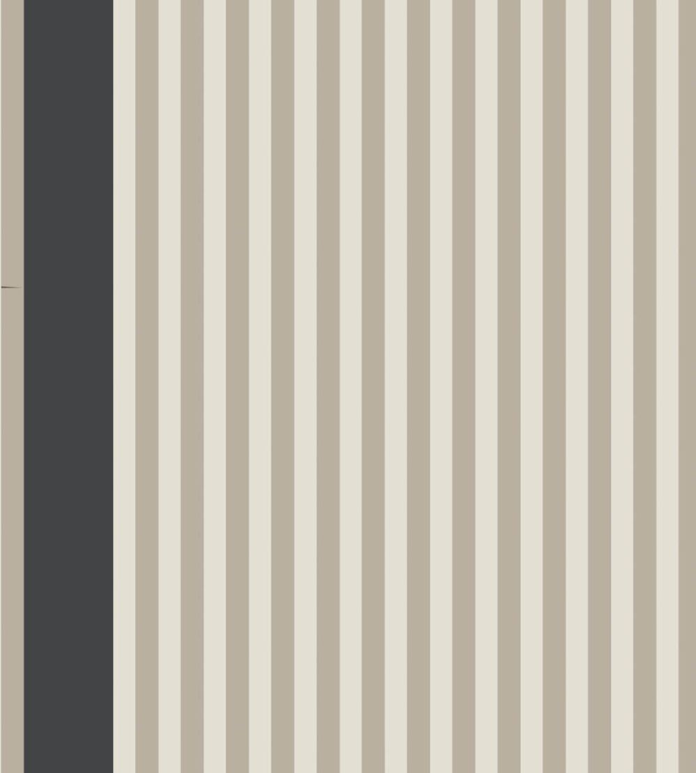 Stripe Wallpaper by Farrow & Ball Au Lait / Liquorice