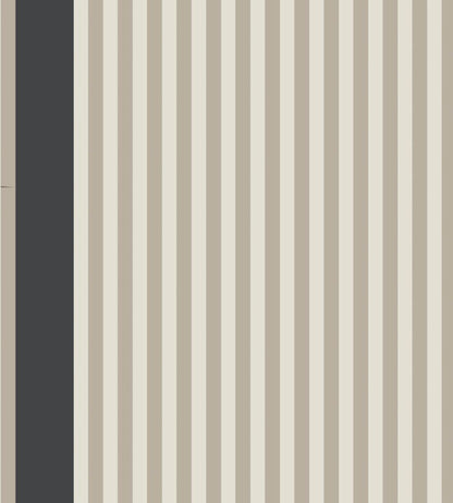 Stripe Wallpaper by Farrow & Ball Au Lait / Liquorice