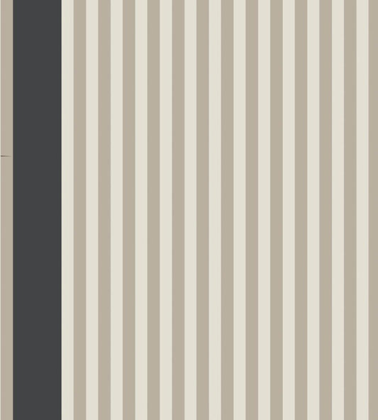 Stripe Wallpaper by Farrow & Ball Au Lait / Liquorice