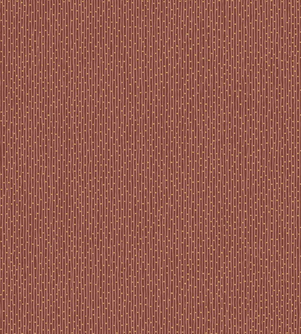 Stripes and Dots Wallpaper by Eijffinger Pink/Orange/Terracotta