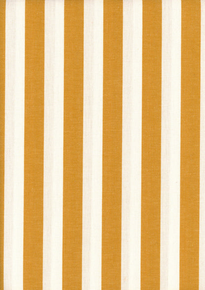 Stripes fabric by Coordonné in Curry, flat pattern view