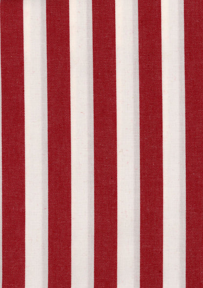 Stripes fabric by Coordonné in Red, flat pattern view