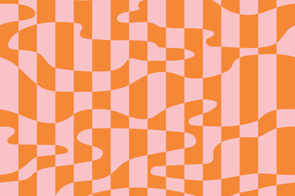 Stripescape Pink mural by Hovia
