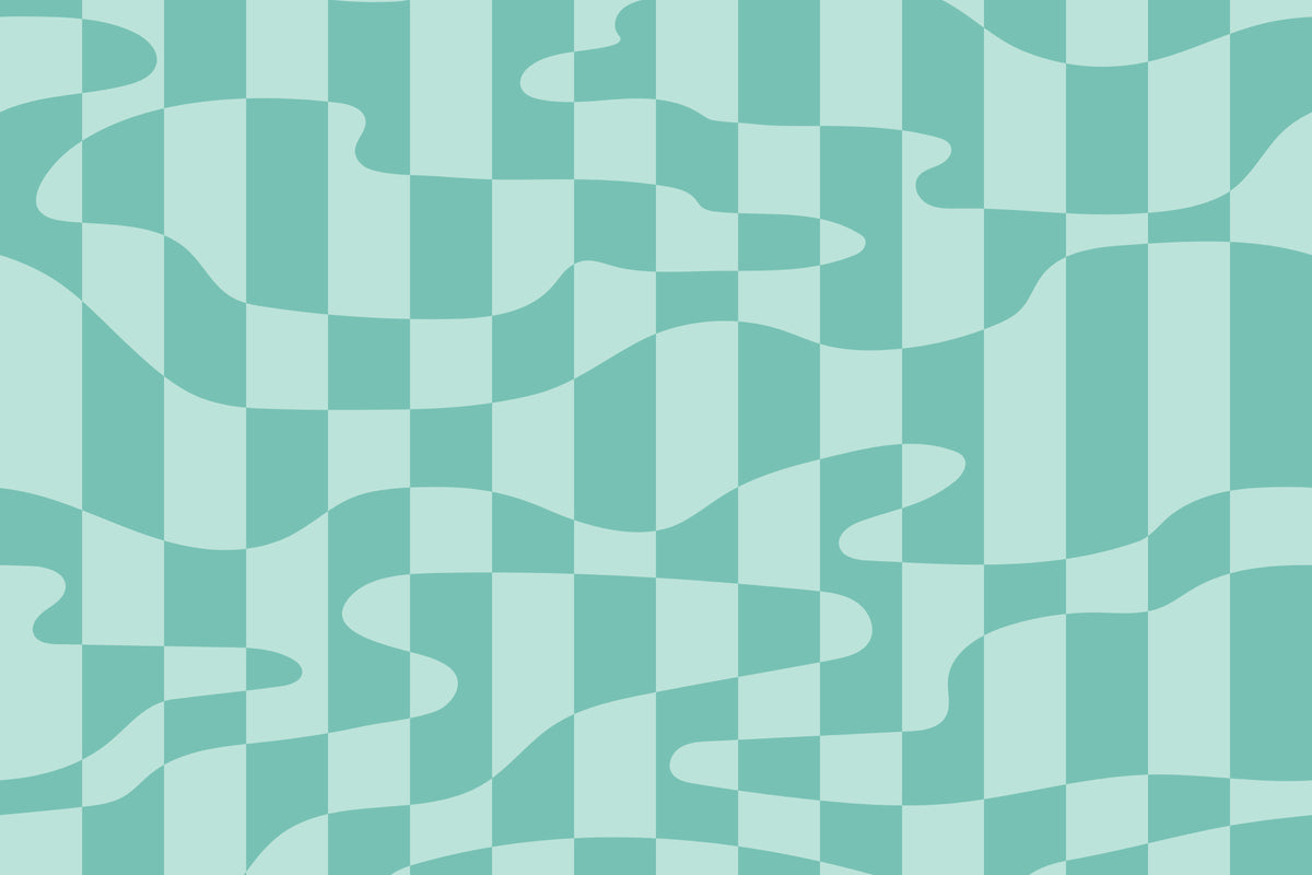 Stripescape Blue mural by Hovia