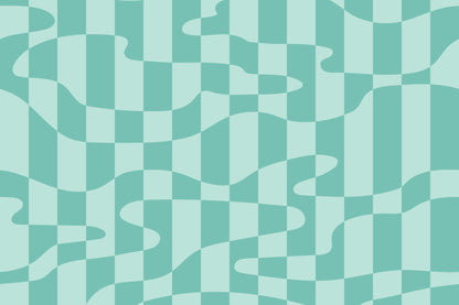 Stripescape Blue mural by Hovia
