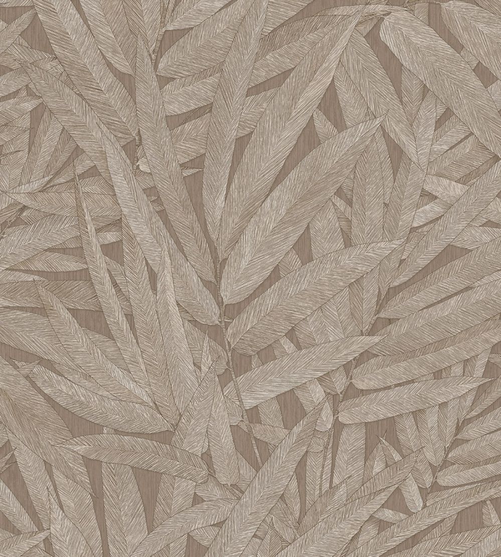 Structured Leaves Wallpaper by Eijffinger Brown/Taupe