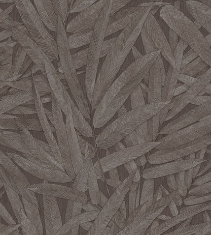 Structured Leaves Wallpaper by Eijffinger Brown