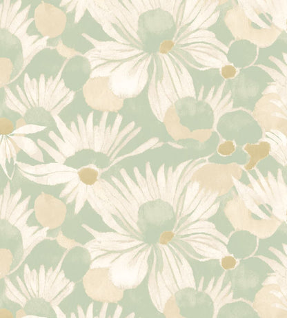 Suiren Wallpaper by Ohpopsi Misty Mint