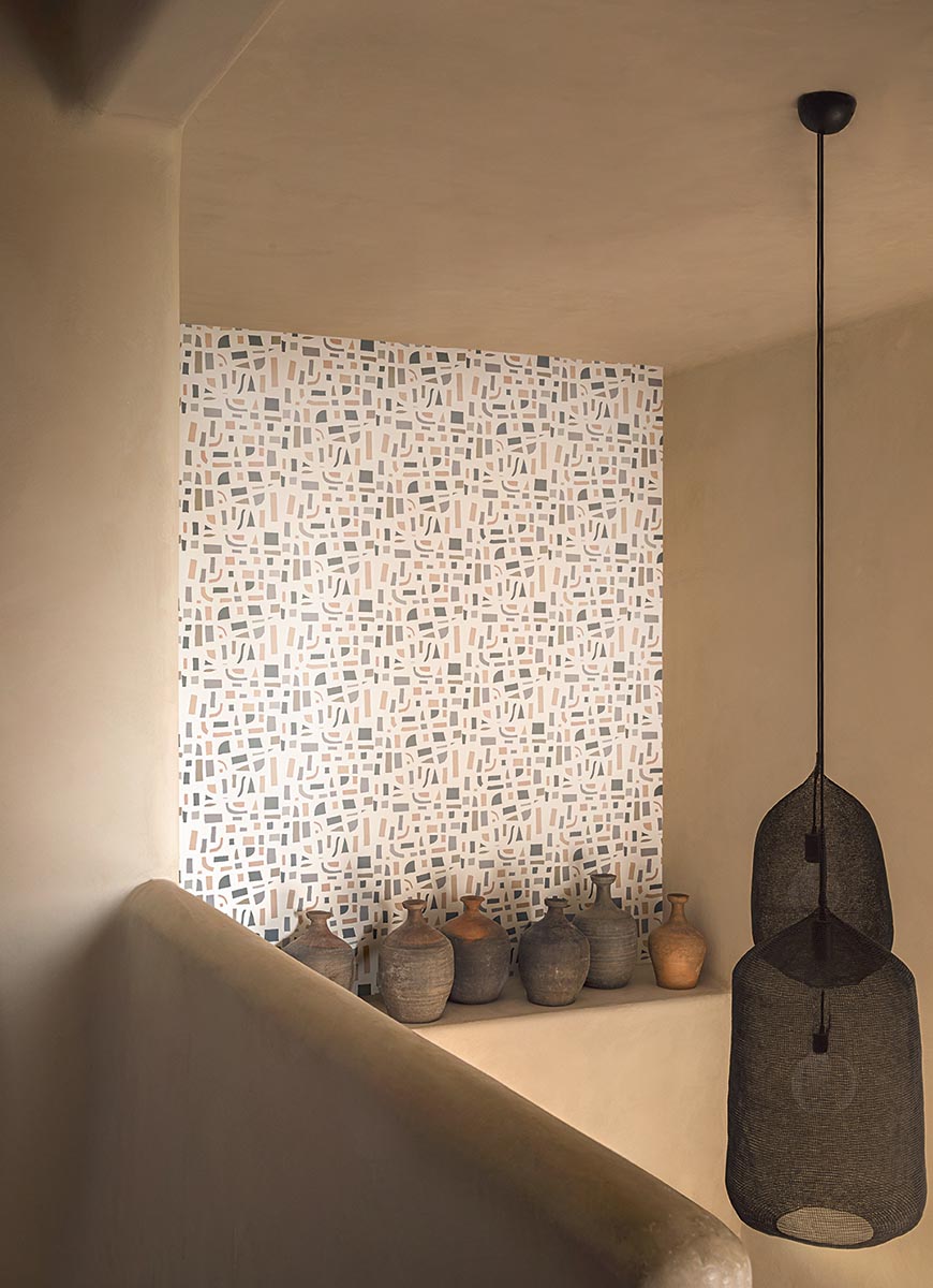 Suki Wallpaper by Pierre Frey shown in a room setting (view 1)