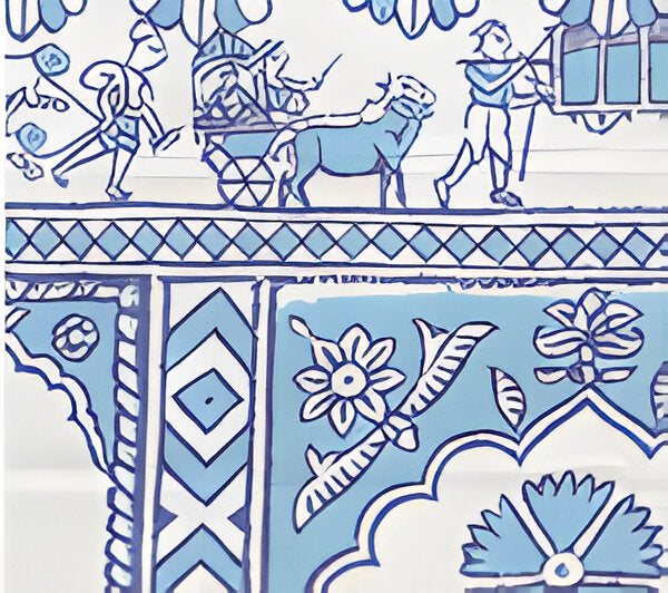 Sultan II Turquoise fabric by China Seas