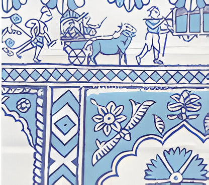 Sultan II Turquoise fabric by China Seas