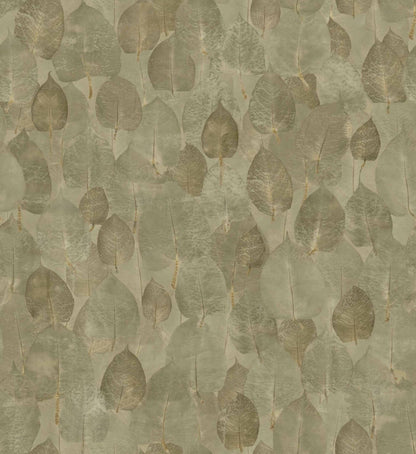 Suman wallpaper by Coordonné in Moss, flat pattern view