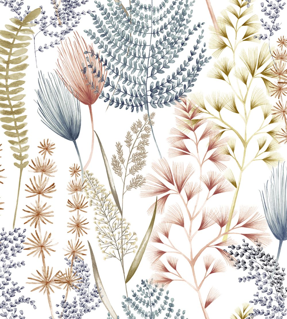 Summer Ferns Wallpaper by Ohpopsi Denim