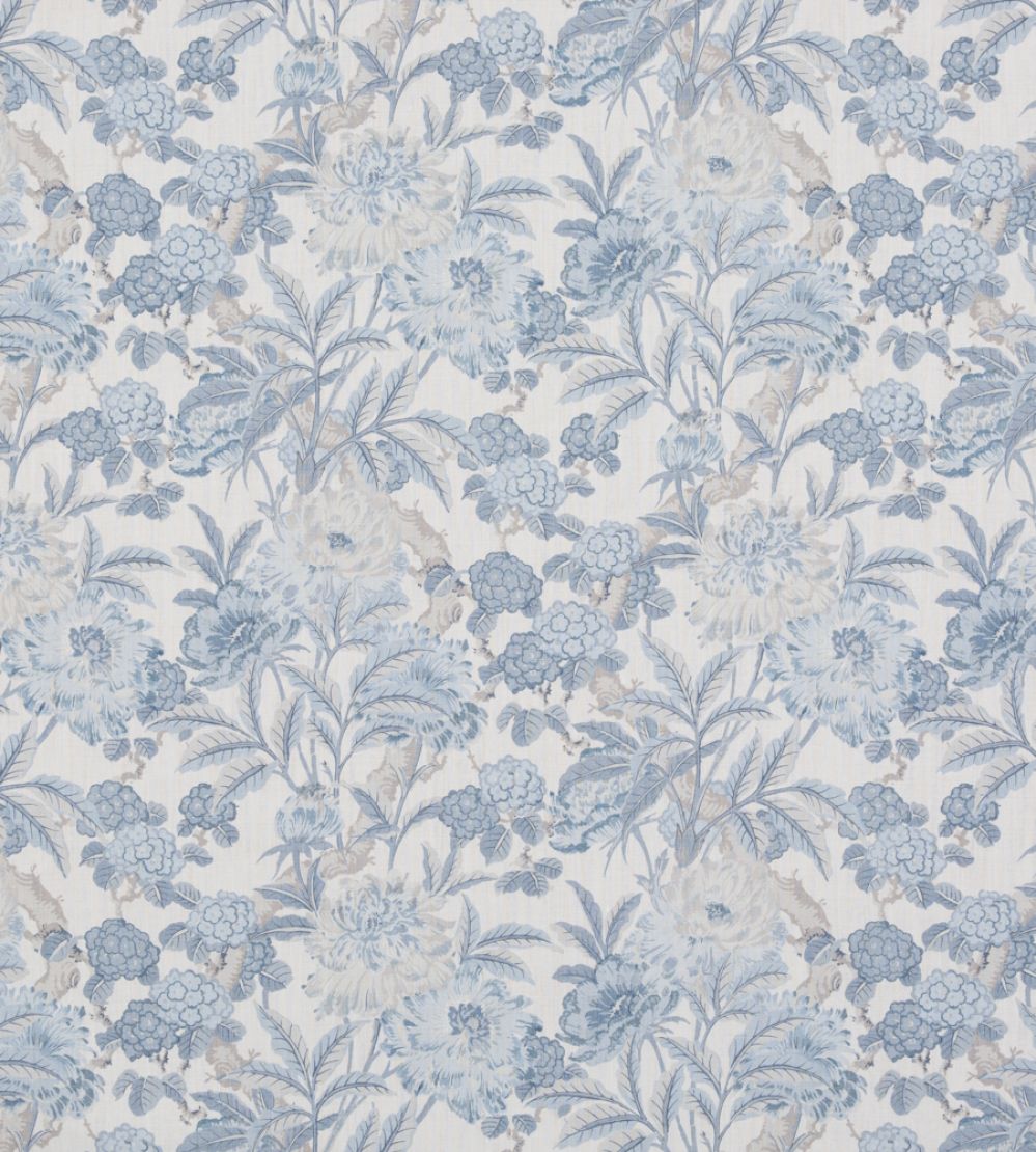 Summer Peony Fabric by GP & J Baker Blue