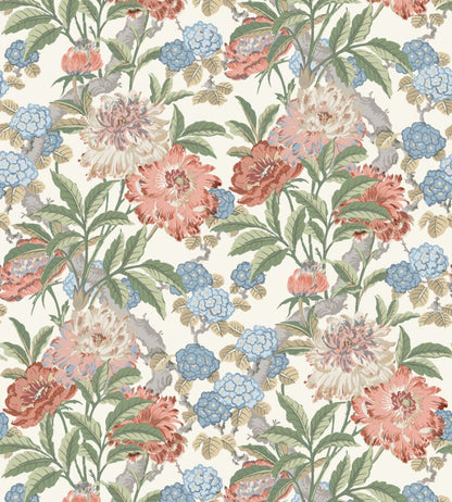 Summer Peony Wallpaper by GP & J Baker Red/Green