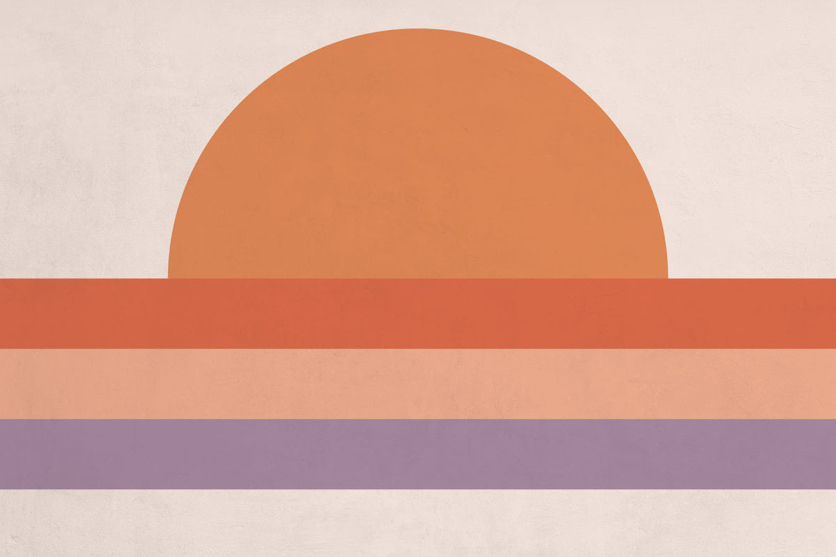 Sundown Orange mural by Hovia