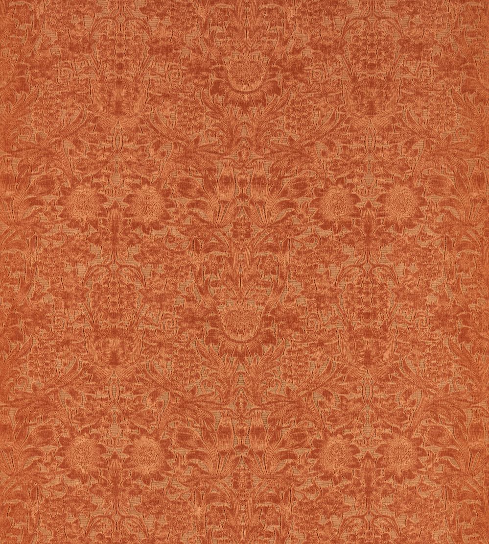 Sunflower Caffoy Velvet Fabric by Morris & Co Redhouse