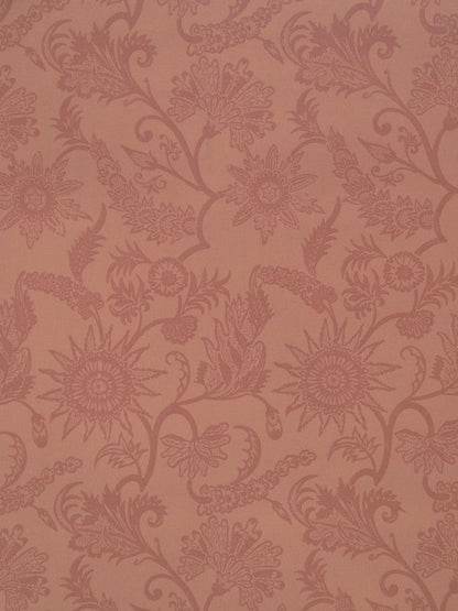 Sunflower Hand Block Wallpaper by Watts 1874 in Burnt Ginger