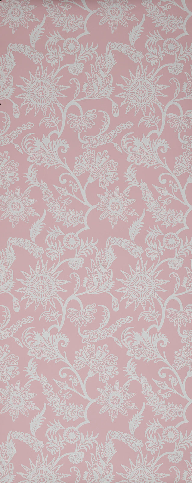 Sunflower Hand Block Wallpaper by Watts 1874 in Florence Pink