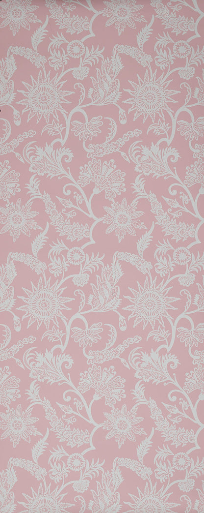 Sunflower Hand Block Wallpaper by Watts 1874 in Florence Pink