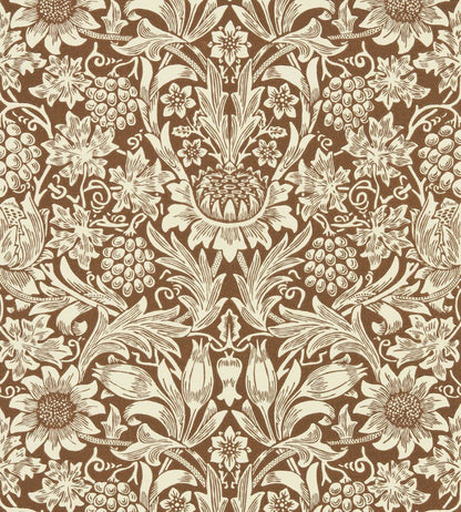 Sunflower Wallpaper by Morris & Co Chocolate/Cream