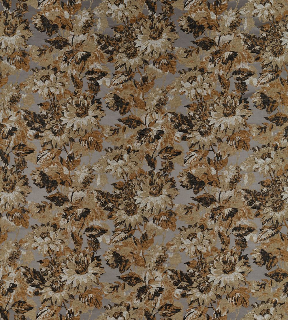 Sunforest Jacquard Fabric by Clarke & Clarke Pewter