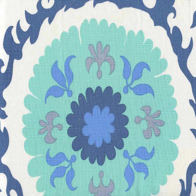 Suzani Multi Blues fabric by Quadrille