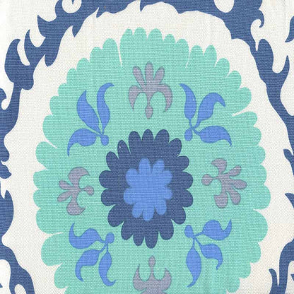 Suzani Multi Blues fabric by Quadrille