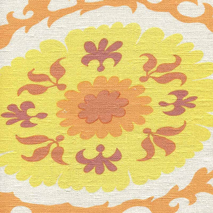 Suzani Multi Orange fabric by Quadrille