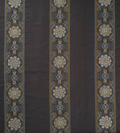 Suzani Stripe Fabric by James Hare Ink/Gold