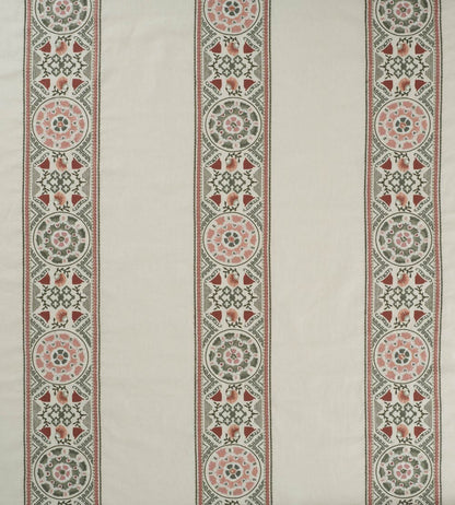 Suzani Stripe Fabric by James Hare Pink/Green