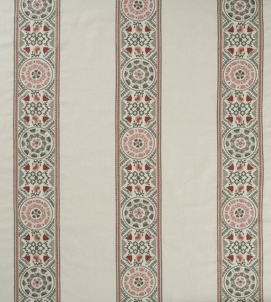 Suzani Stripe Fabric by James Hare Pink/Green