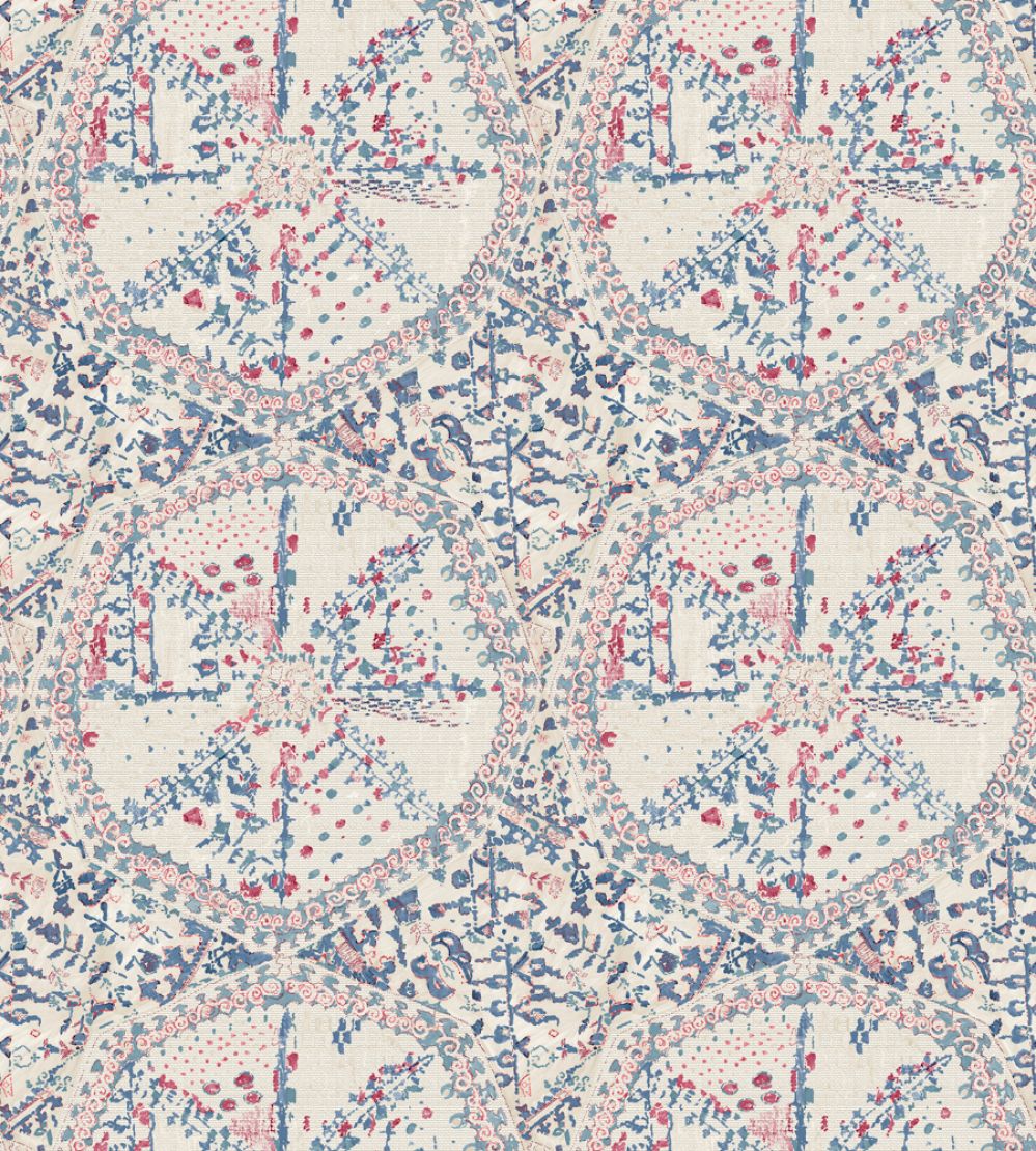 Suzette Wallpaper by DADO 02 Blue & Red