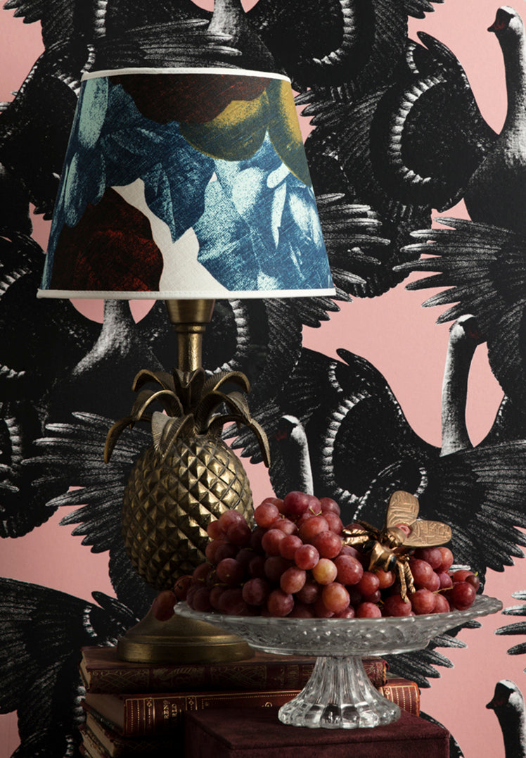 Swan Lake Wallpaper by Studio Lisa Bengtsson in Pink