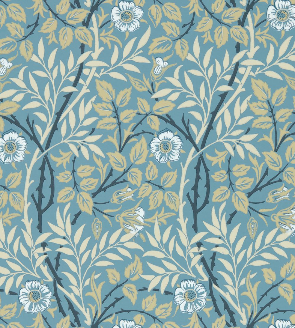 Sweet Briar Wallpaper by Morris & Co Mineral/Linen