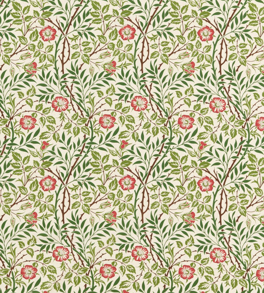 Sweet Briar Fabric by Morris & Co Boughs/Rose