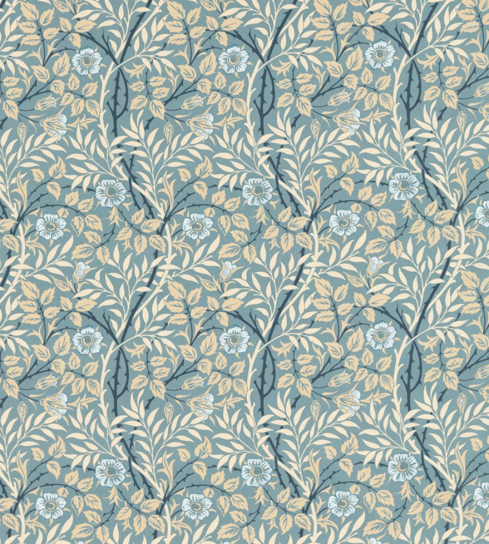 Sweet Briar Fabric by Morris & Co Mineral/Linen