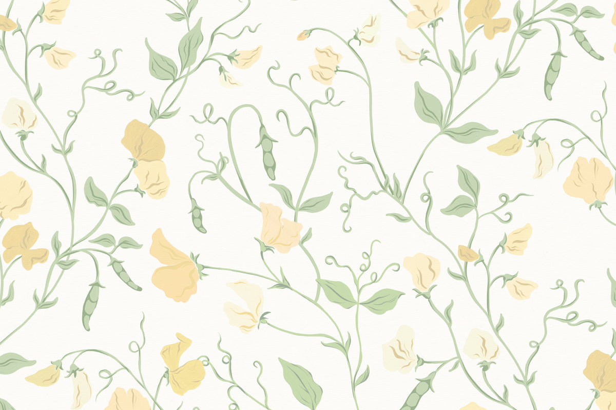 Sweet Pea Yellow mural by Hovia